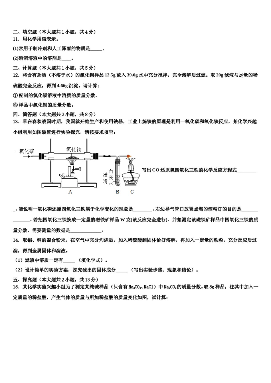 2024届广东省深圳市龙岗区龙岗区横岗六约校中考化学仿真试卷含解析.doc_第3页