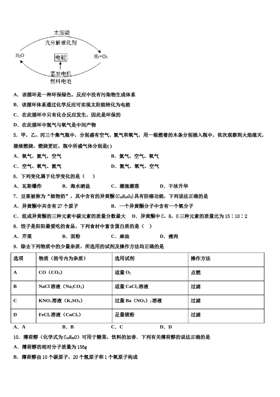 2024届广西兴业县中考三模化学试题含解析.doc_第2页