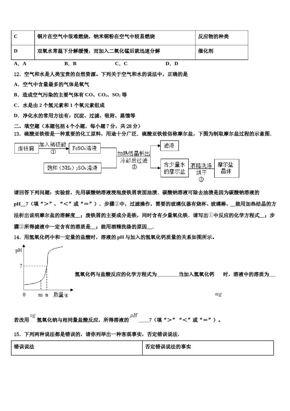 2024届广西梧州市蒙山县中考化学模试卷含解析.doc_第3页