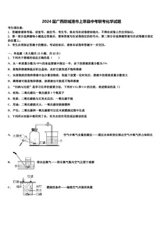 2024届广西防城港市上思县中考联考化学试题含解析.doc