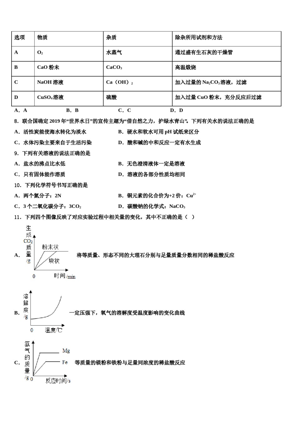 2024届新疆巴州三中学中考押题化学预测卷含解析.doc_第2页