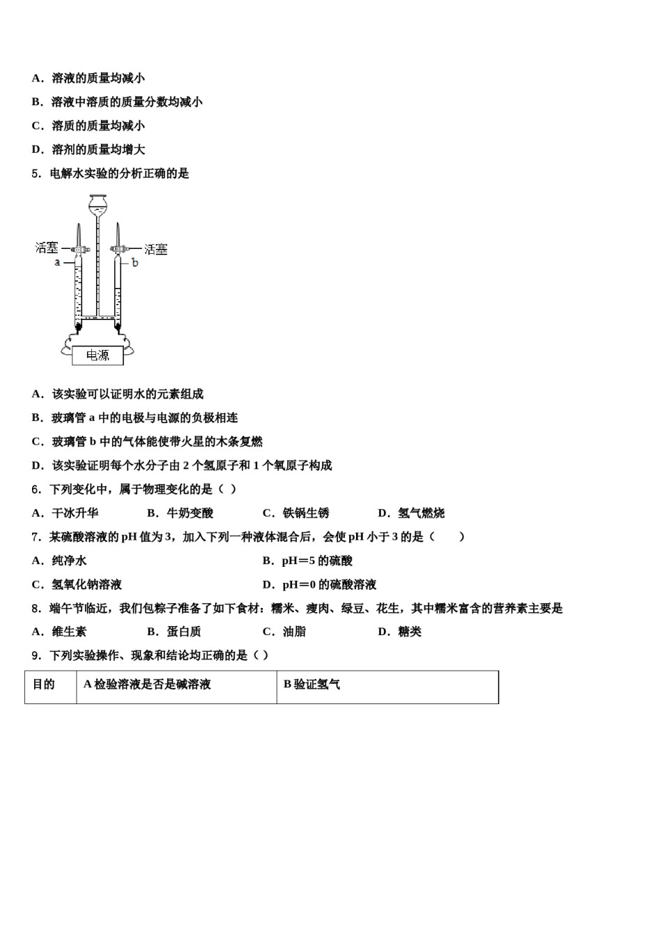 2024届江苏泰州市高港实验校中考一模化学试题含解析.doc_第2页