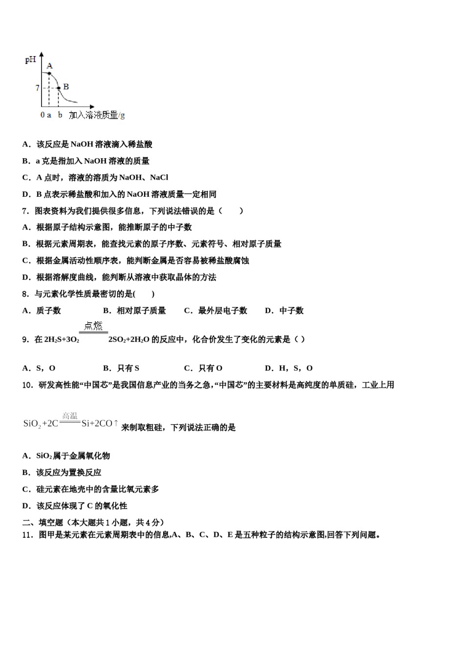 2024届江苏省东台市实验初中达标名校中考联考化学试卷含解析.doc_第3页