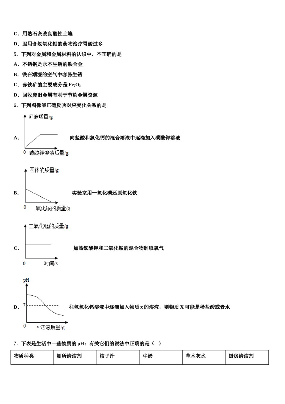 2024届江苏省南京市鼓楼实验中学中考化学押题试卷含解析.doc_第2页