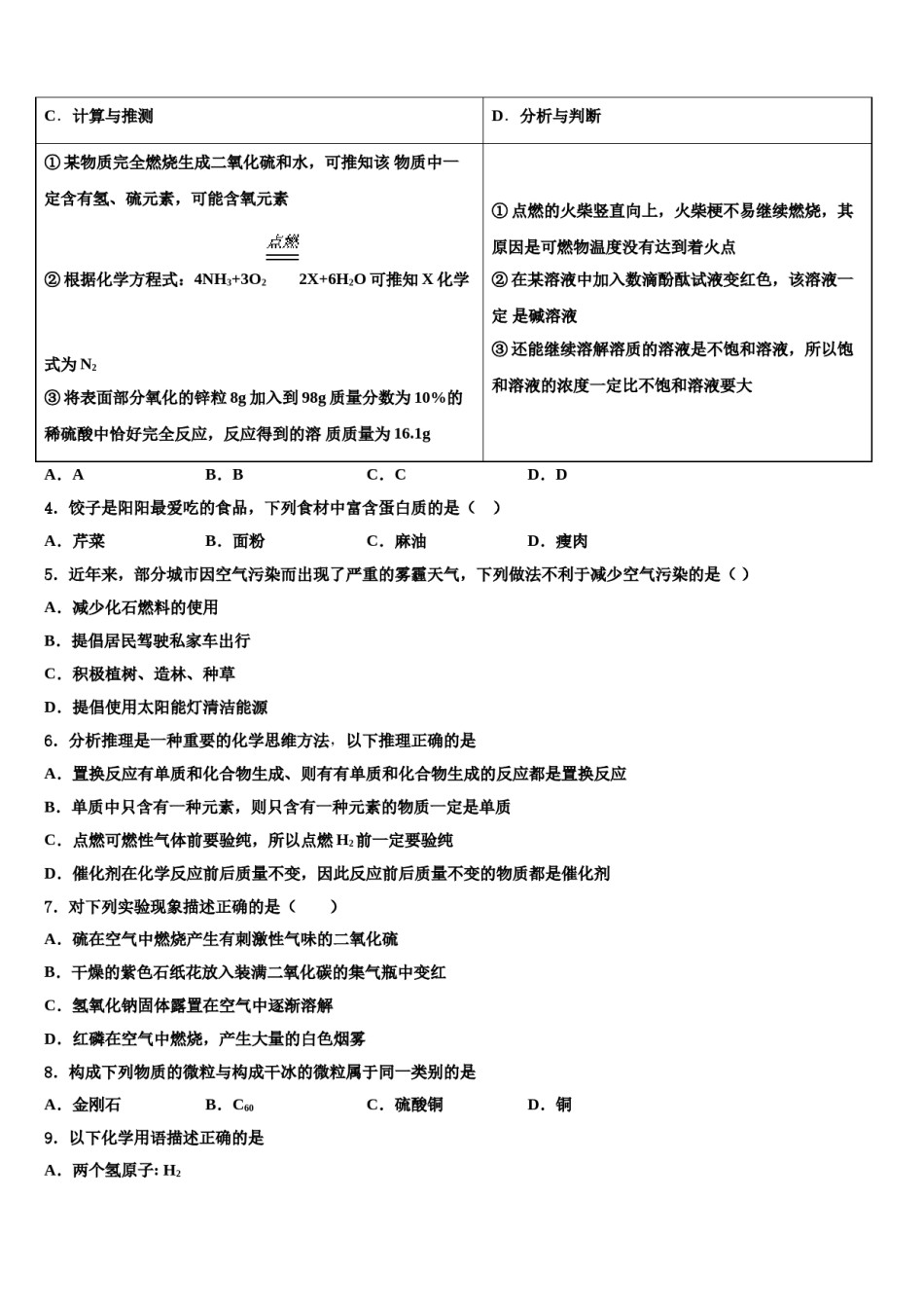 2024届江苏省南菁高中学中考化学全真模拟试卷含解析.doc_第2页