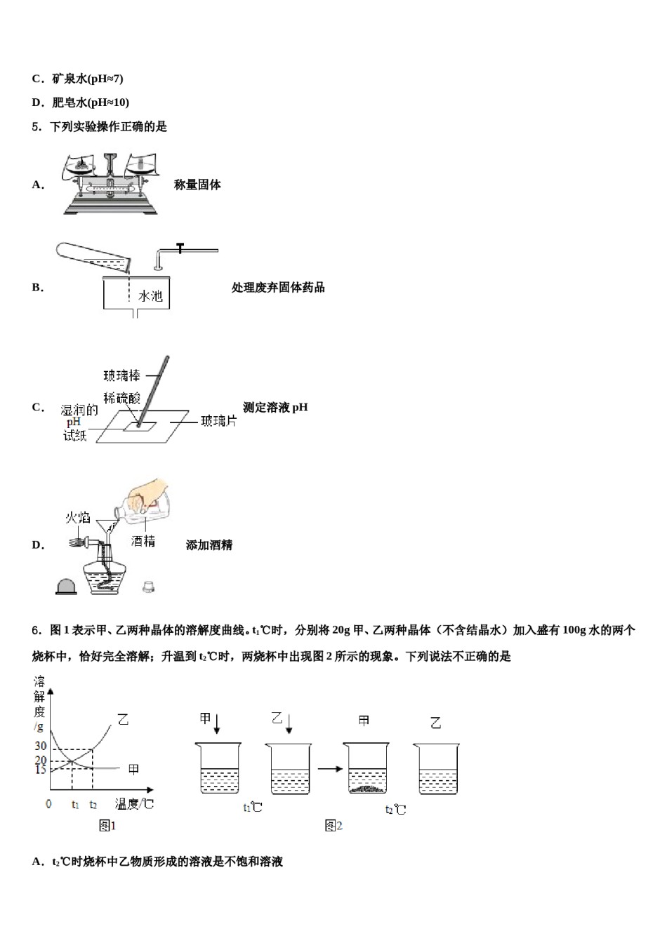 2024届江苏省宿迁市市级名校中考猜题化学试卷含解析.doc_第2页