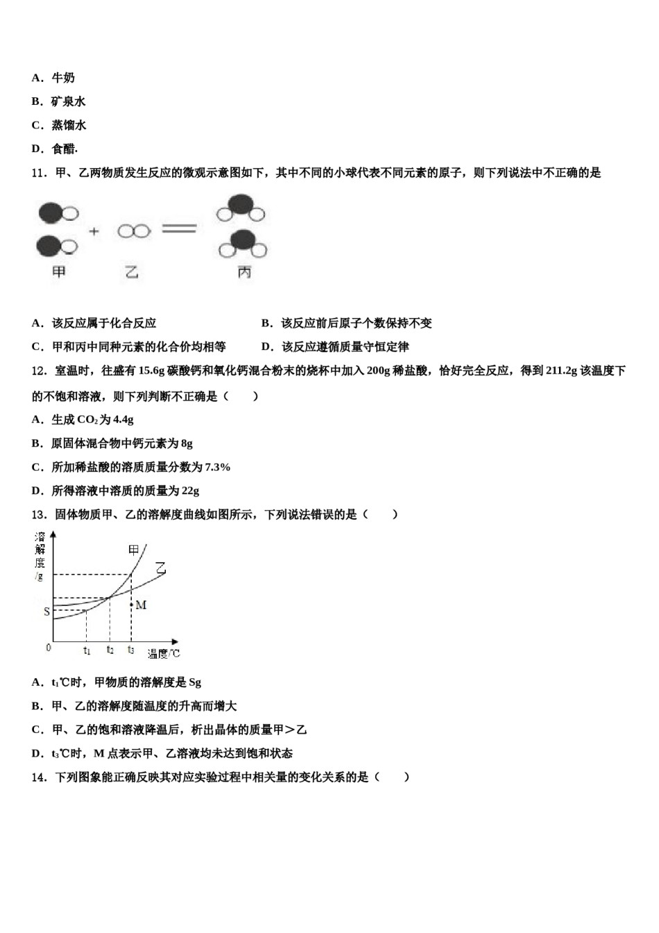2024届江苏省常州市新北区中考冲刺卷化学试题含解析.doc_第3页