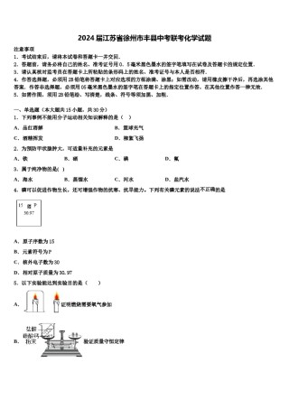 2024届江苏省徐州市丰县中考联考化学试题含解析.doc