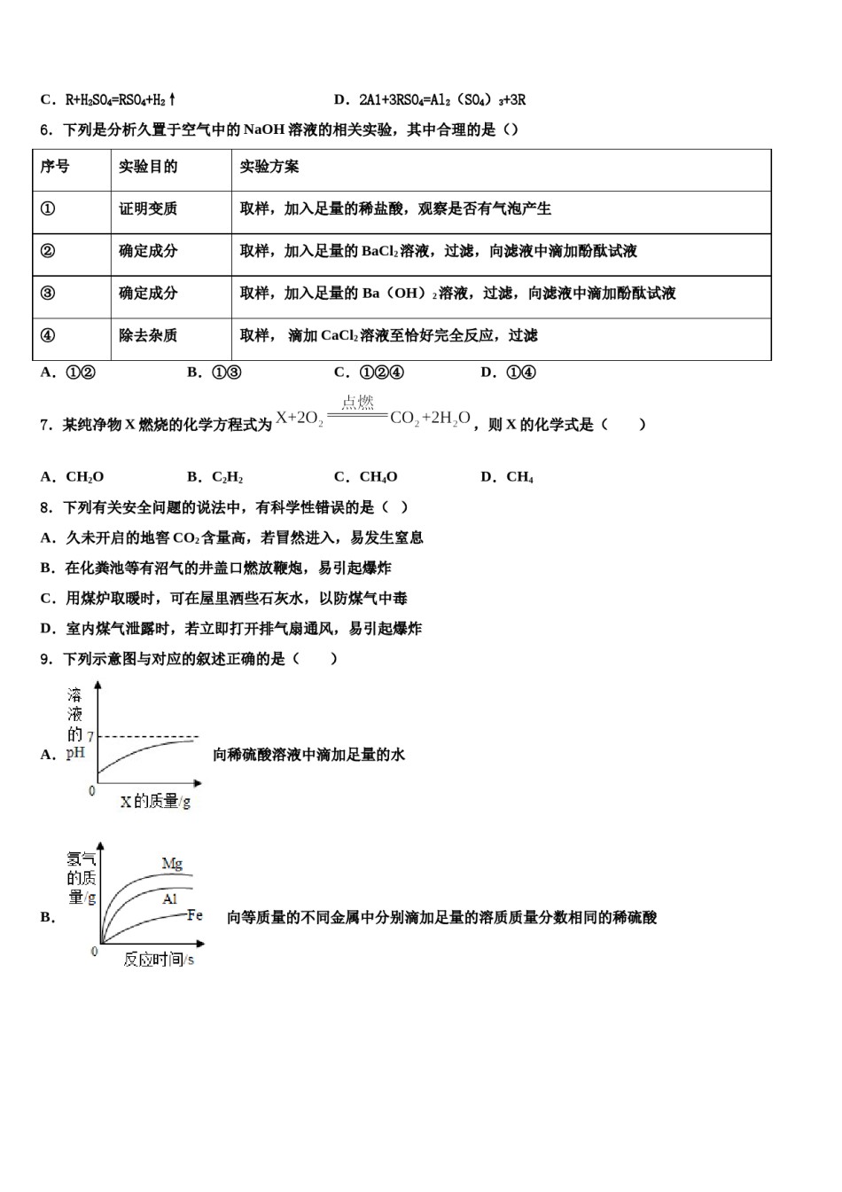 2024届江苏省无锡市宜城环科园教联盟市级名校中考化学考试模拟冲刺卷含解析.doc_第2页