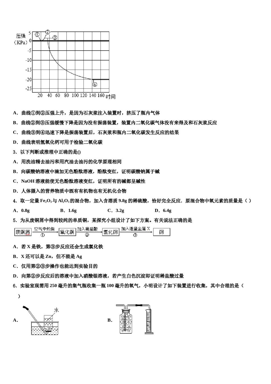 2024届江苏省泰州市姜堰区溱潼二中中考化学模拟试题含解析.doc_第2页