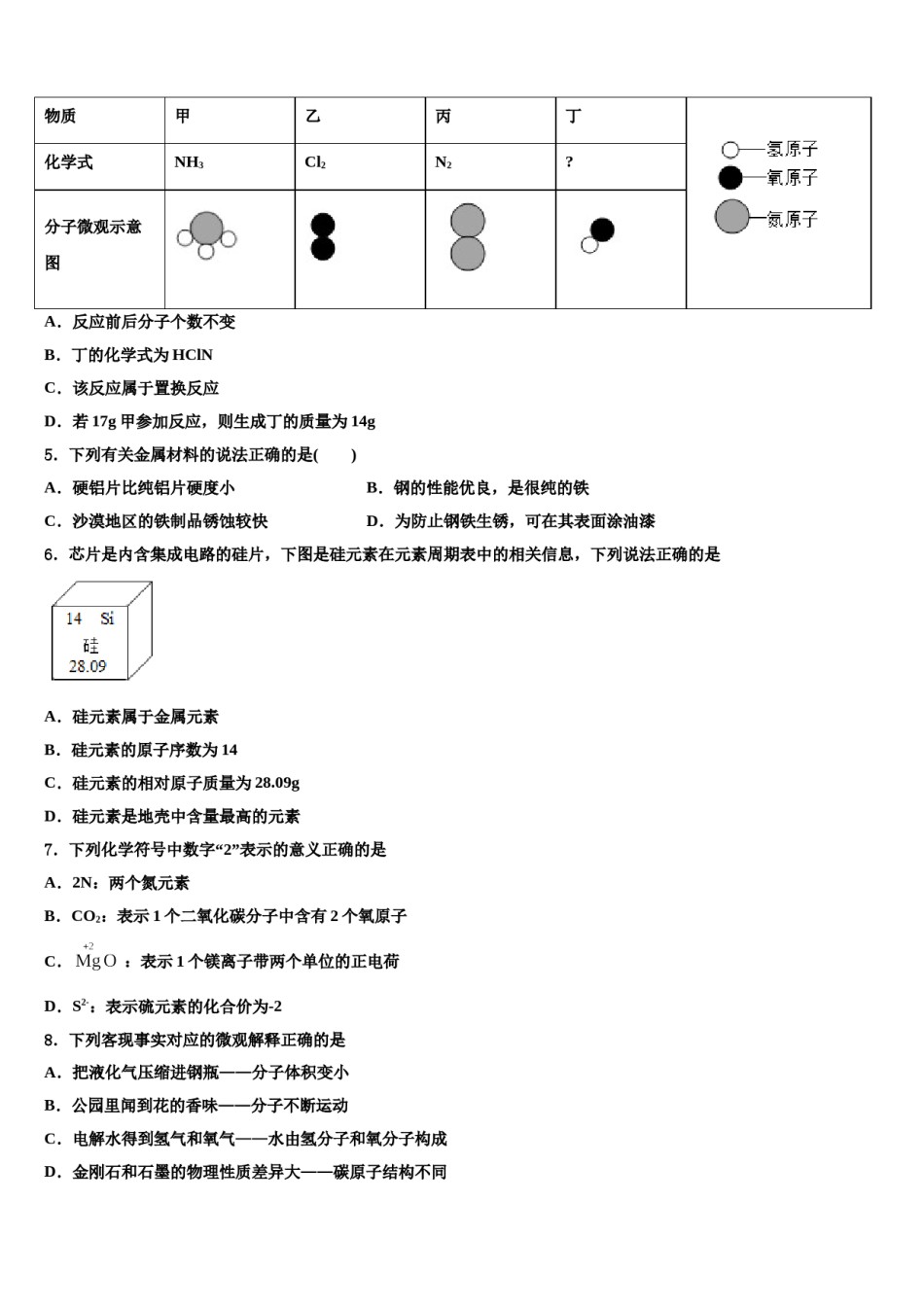 2024届江苏省灌云县西片重点名校中考押题化学预测卷含解析.doc_第2页