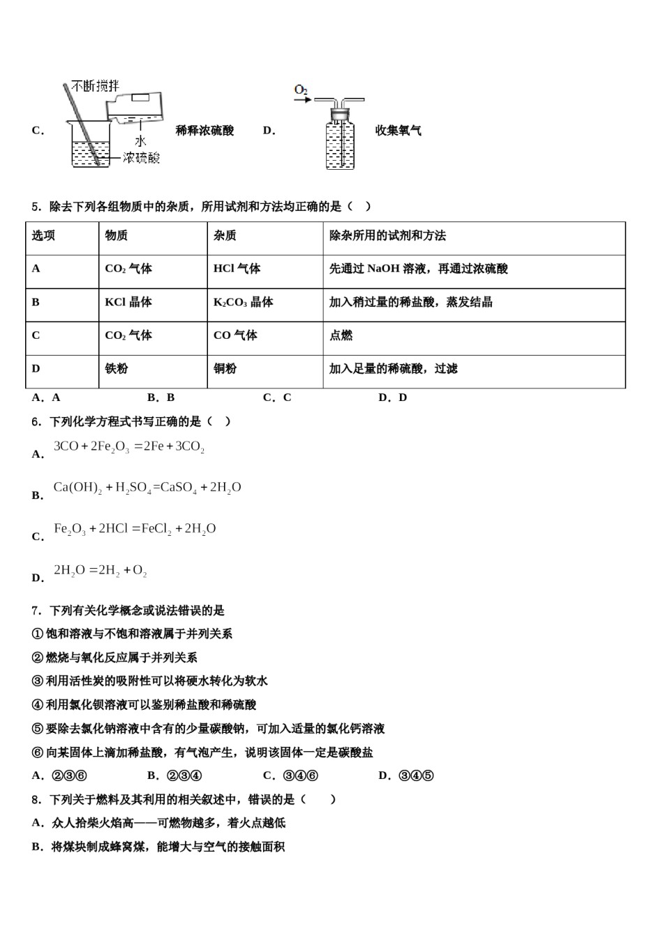 2024届江苏省苏州市园区第十中学十校联考最后化学试题含解析.doc_第2页