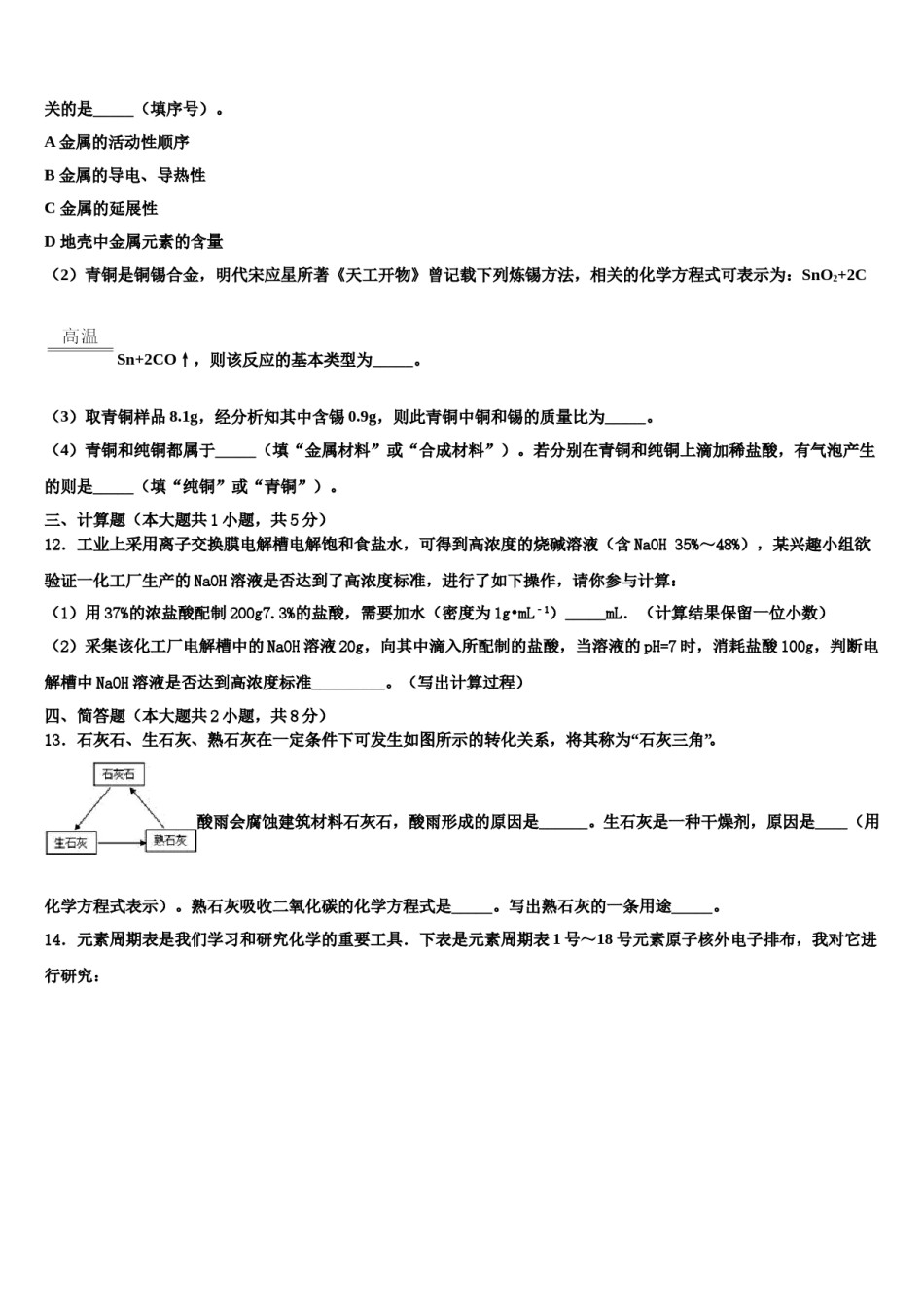 2024届江苏省高邮市阳光双语中考试题猜想化学试卷含解析.doc_第3页