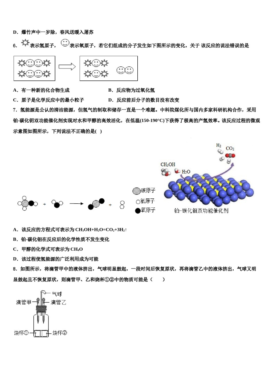 2024届江西省上犹县重点名校中考化学仿真试卷含解析.doc_第2页