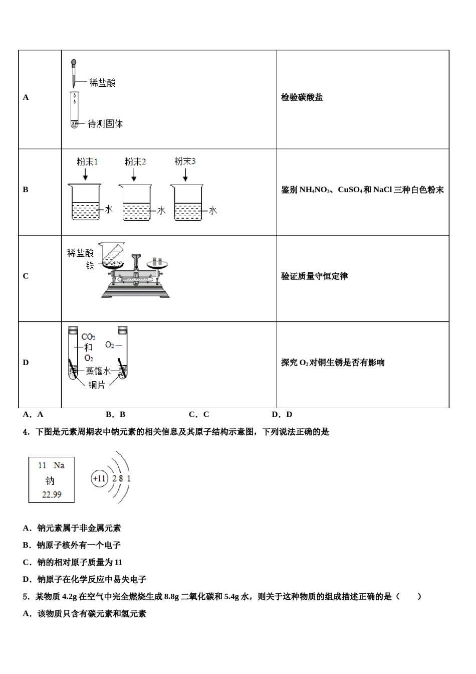 2024届江西省景德镇一中学中考五模化学试题含解析.doc_第2页