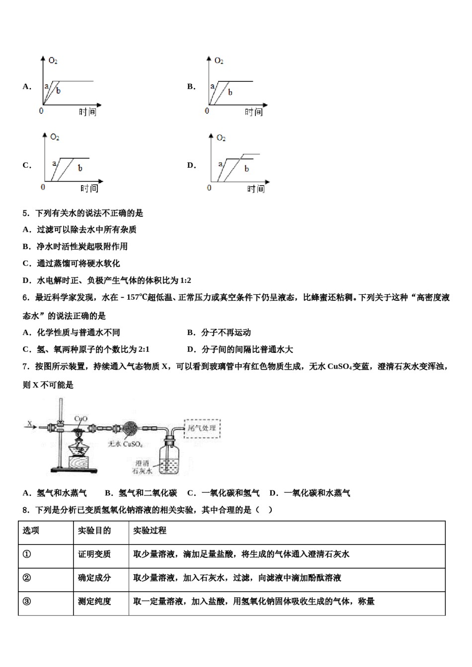 2024届江阴市夏港中学中考化学模拟精编试卷含解析.doc_第2页