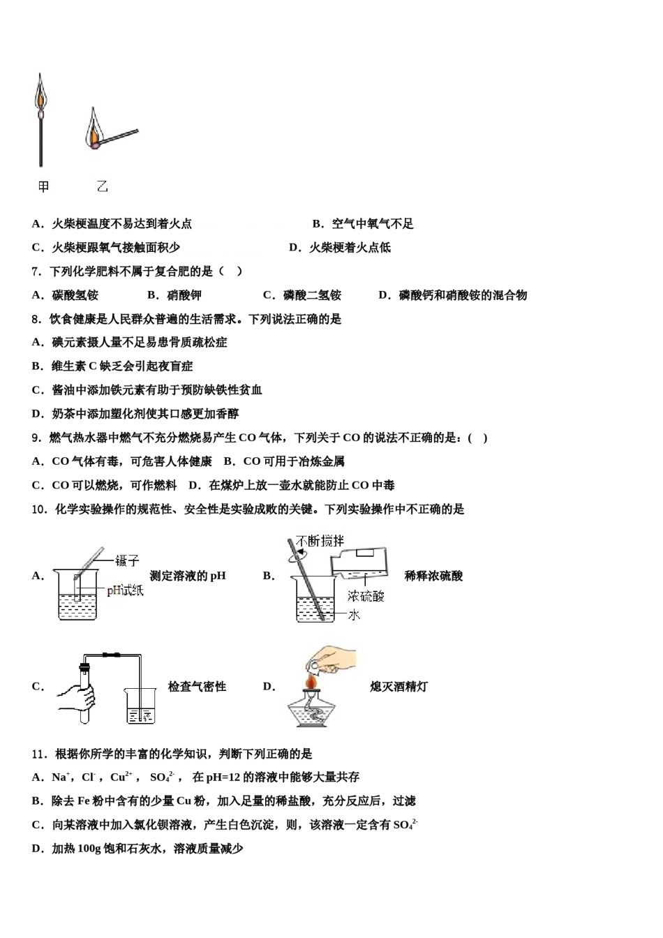 2024届河北省唐山市古治区中考冲刺卷化学试题含解析.doc_第2页