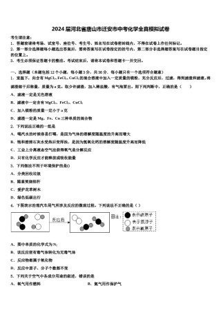 2024届河北省唐山市迁安市中考化学全真模拟试卷含解析.doc
