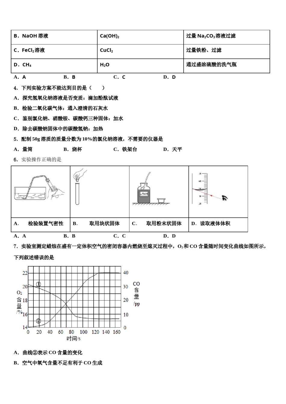 2024届河北省张家口市第一中学中考联考化学试题含解析.doc_第2页