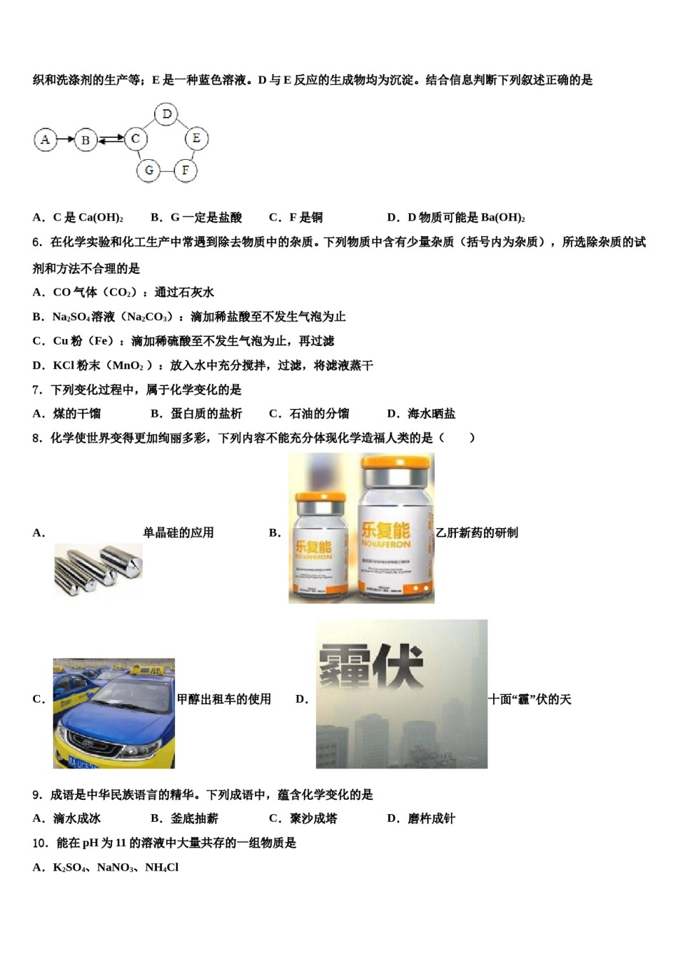 2024届河北省正定县重点中学中考化学全真模拟试卷含解析.doc_第2页
