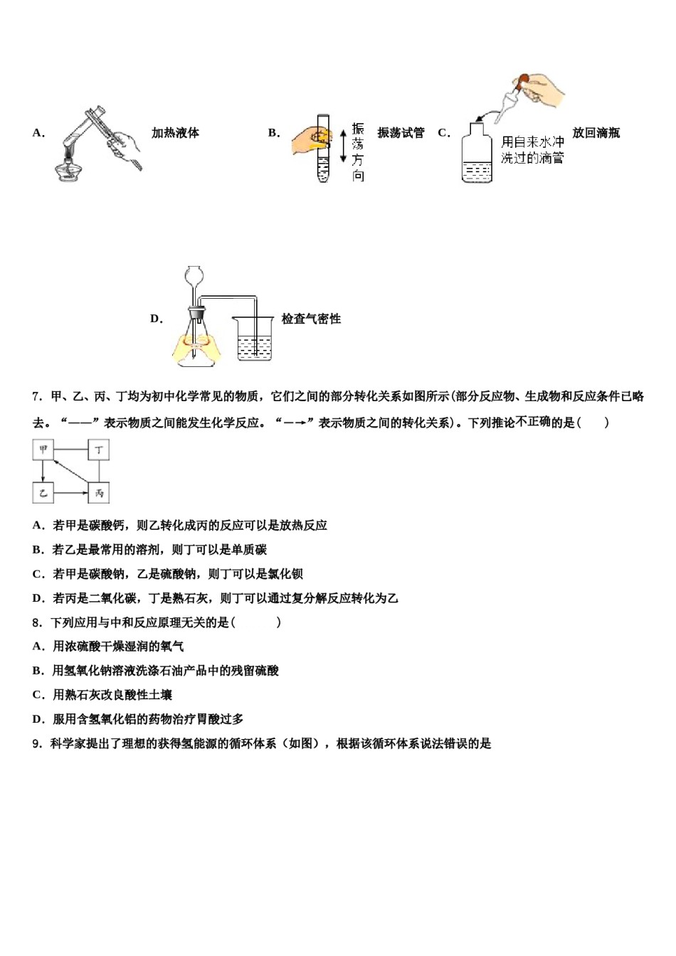 2024届河北省沧州市任丘市中考化学适应性模拟试题含解析.doc_第2页