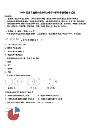 2024届河北省石家庄市第九中学十校联考最后化学试题含解析.doc