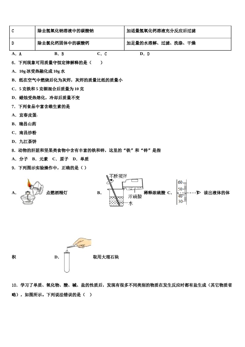 2024届河南周口地区洪山乡联合中学中考化学押题试卷含解析.doc_第2页