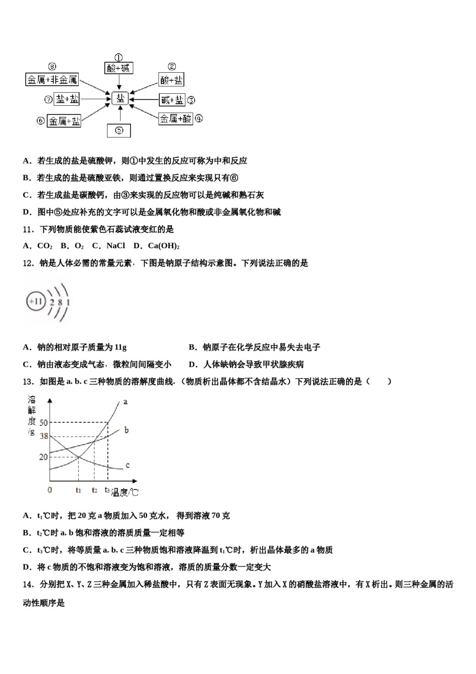 2024届河南周口地区洪山乡联合中学中考化学押题试卷含解析.doc_第3页