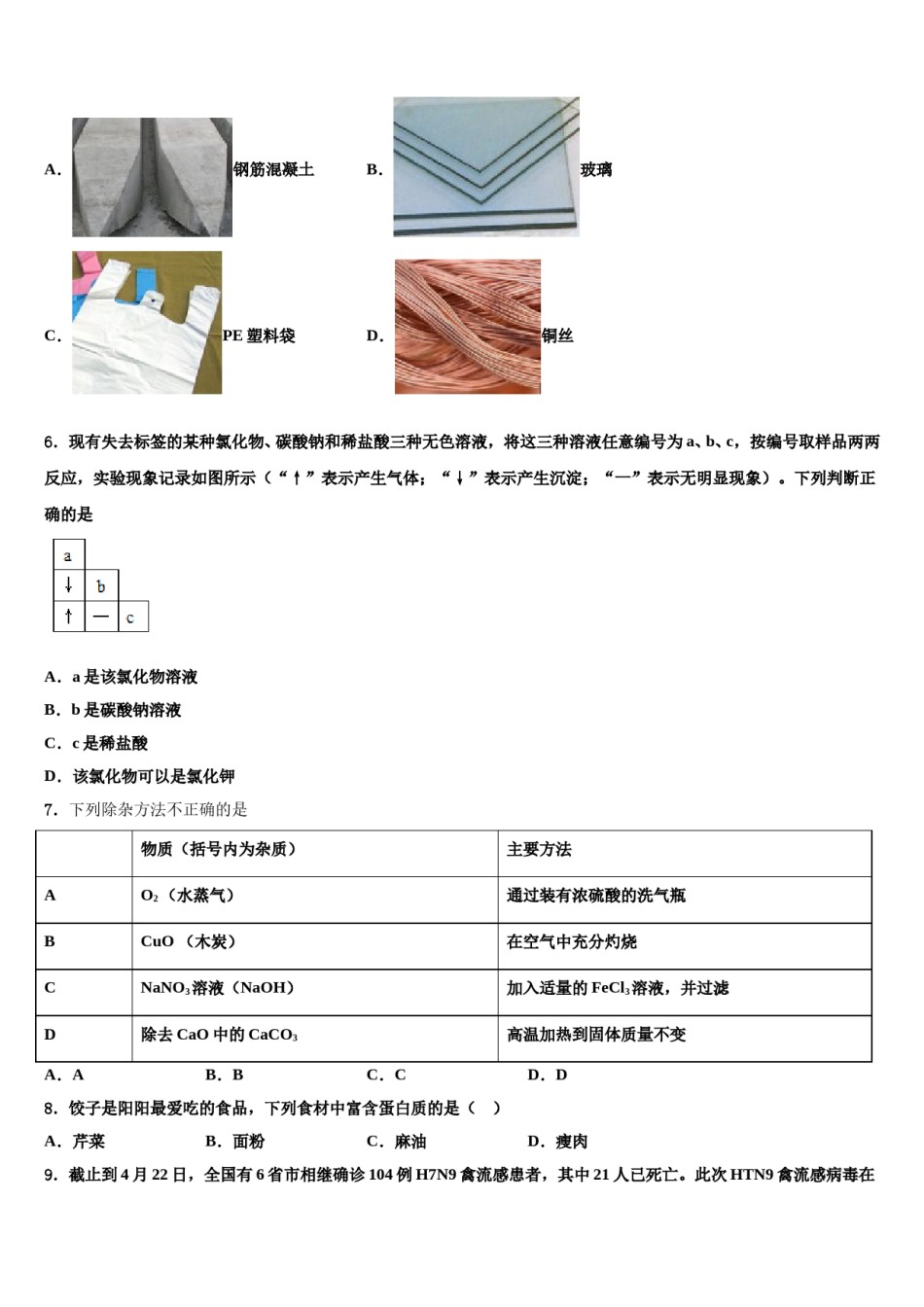 2024届河南省周口商水县联考中考联考化学试题含解析.doc_第2页
