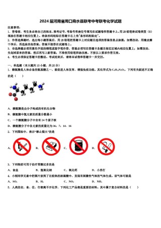 2024届河南省周口商水县联考中考联考化学试题含解析.doc