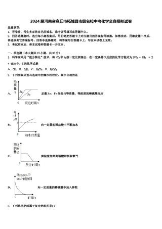 2024届河南省商丘市柘城县市级名校中考化学全真模拟试卷含解析.doc