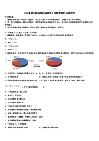 2024届河南省罗山县联考十校联考最后化学试题含解析.doc