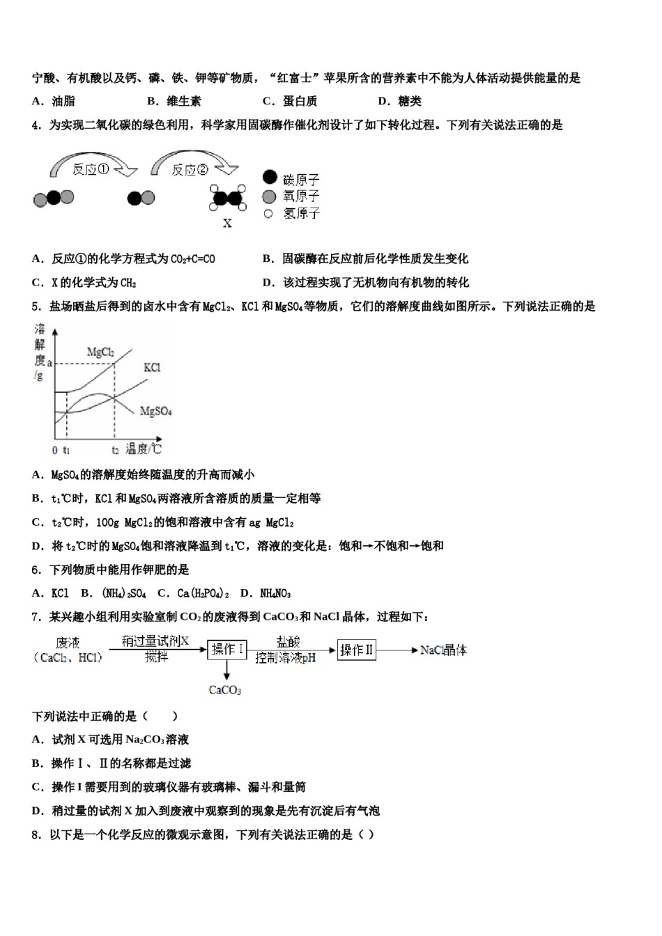 2024届浙江省东阳市中考化学押题试卷含解析.doc_第2页