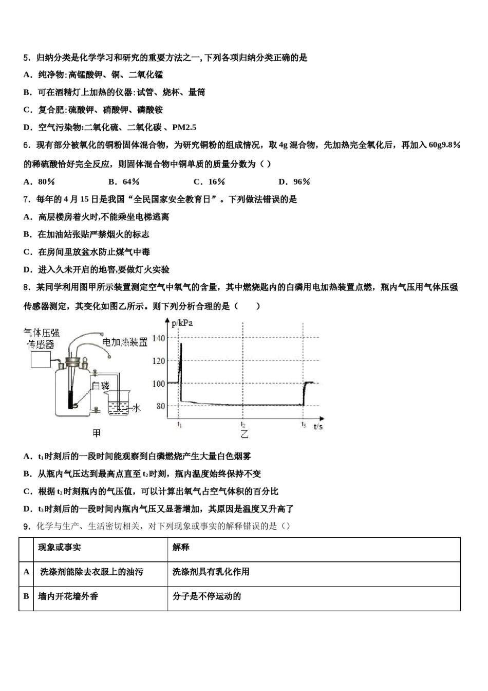 2024届浙江省台州市路桥区中考化学模试卷含解析.doc_第2页