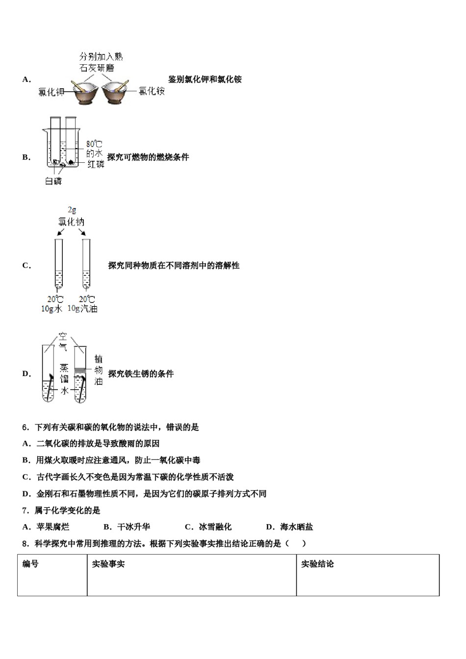 2024届浙江省宁波市镇海区仁爱中学中考一模化学试题含解析.doc_第2页