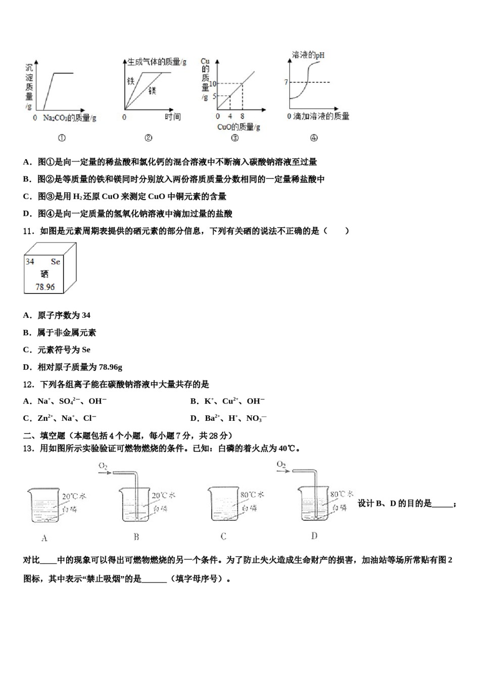 2024届浙江省平阳县市级名校中考化学仿真试卷含解析.doc_第3页