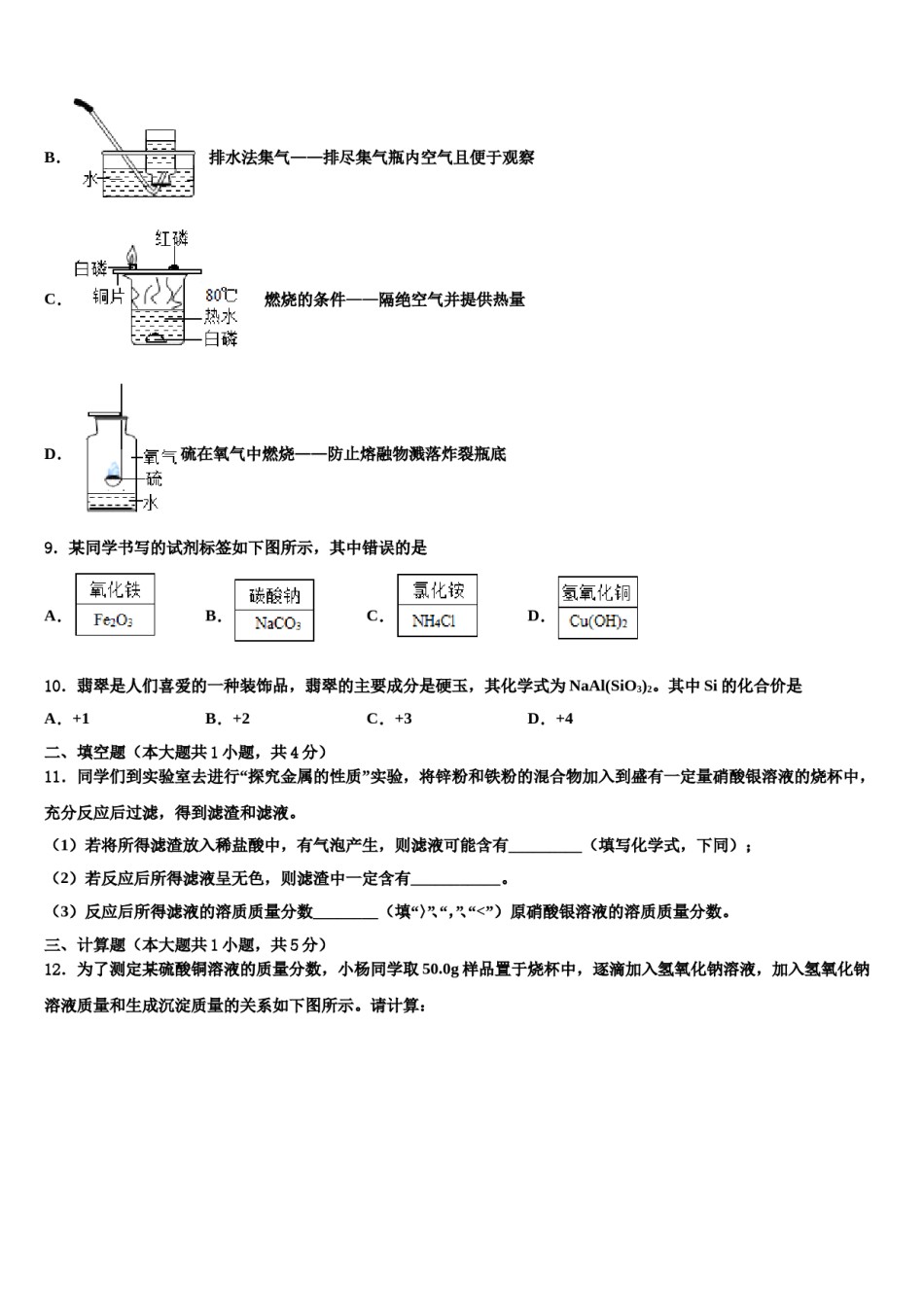 2024届湖北省咸宁市赤壁市中学小中考化学最后冲刺浓缩精华卷含解析.doc_第3页