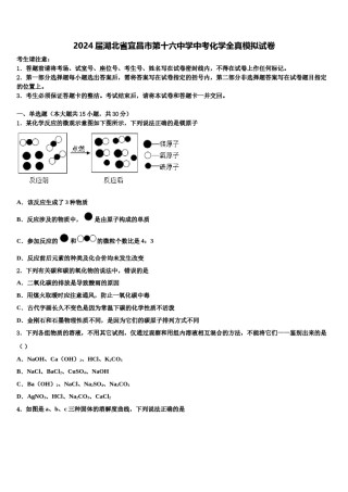 2024届湖北省宜昌市第十六中学中考化学全真模拟试卷含解析.doc