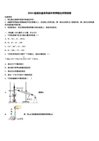 2024届湖北省来凤县中考押题化学预测卷含解析.doc