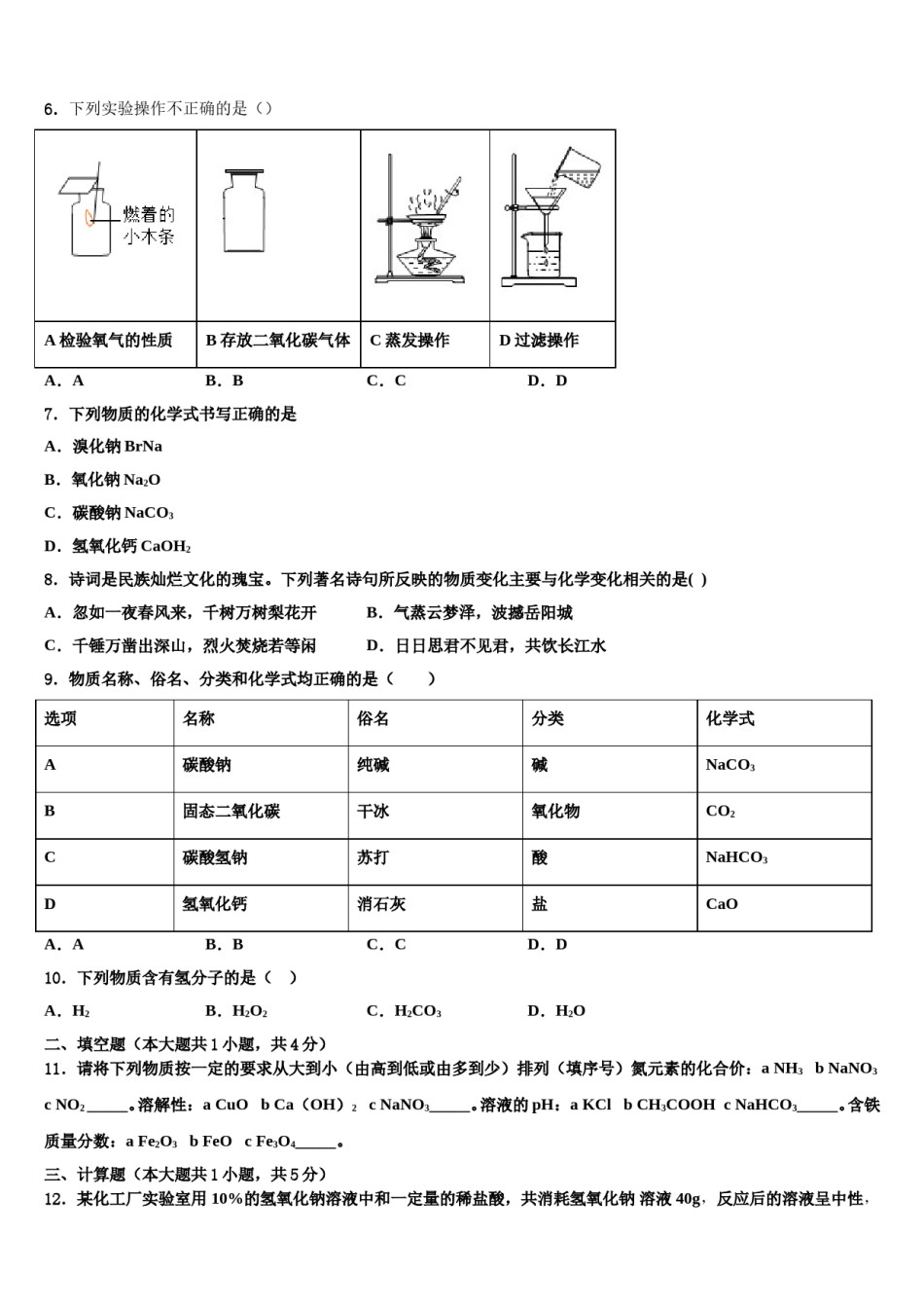 2024届湖北省武汉市青山区市级名校中考化学最后冲刺浓缩精华卷含解析.doc_第2页