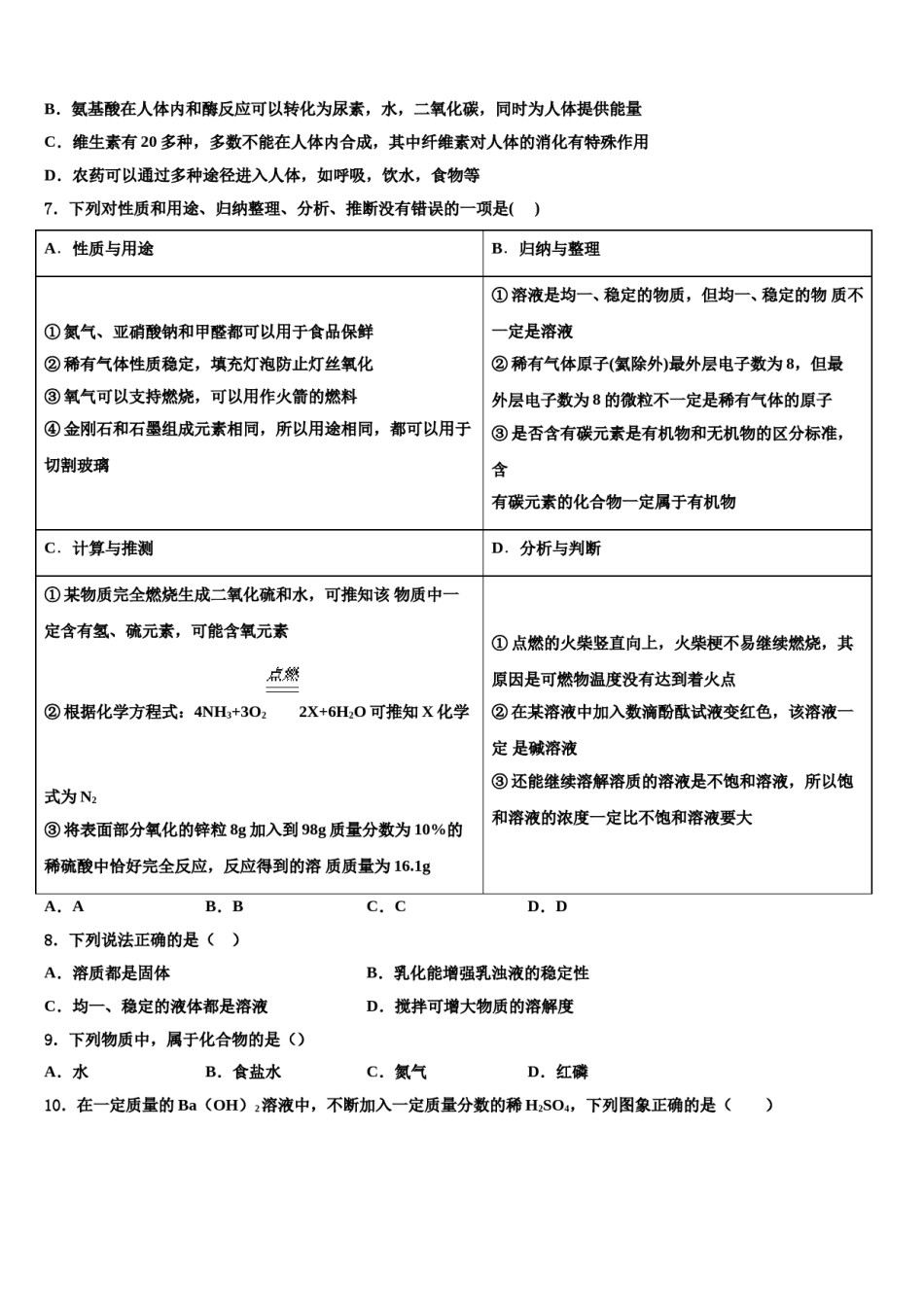 2024届湖北省武汉江岸区七校联考中考化学最后一模试卷含解析.doc_第2页