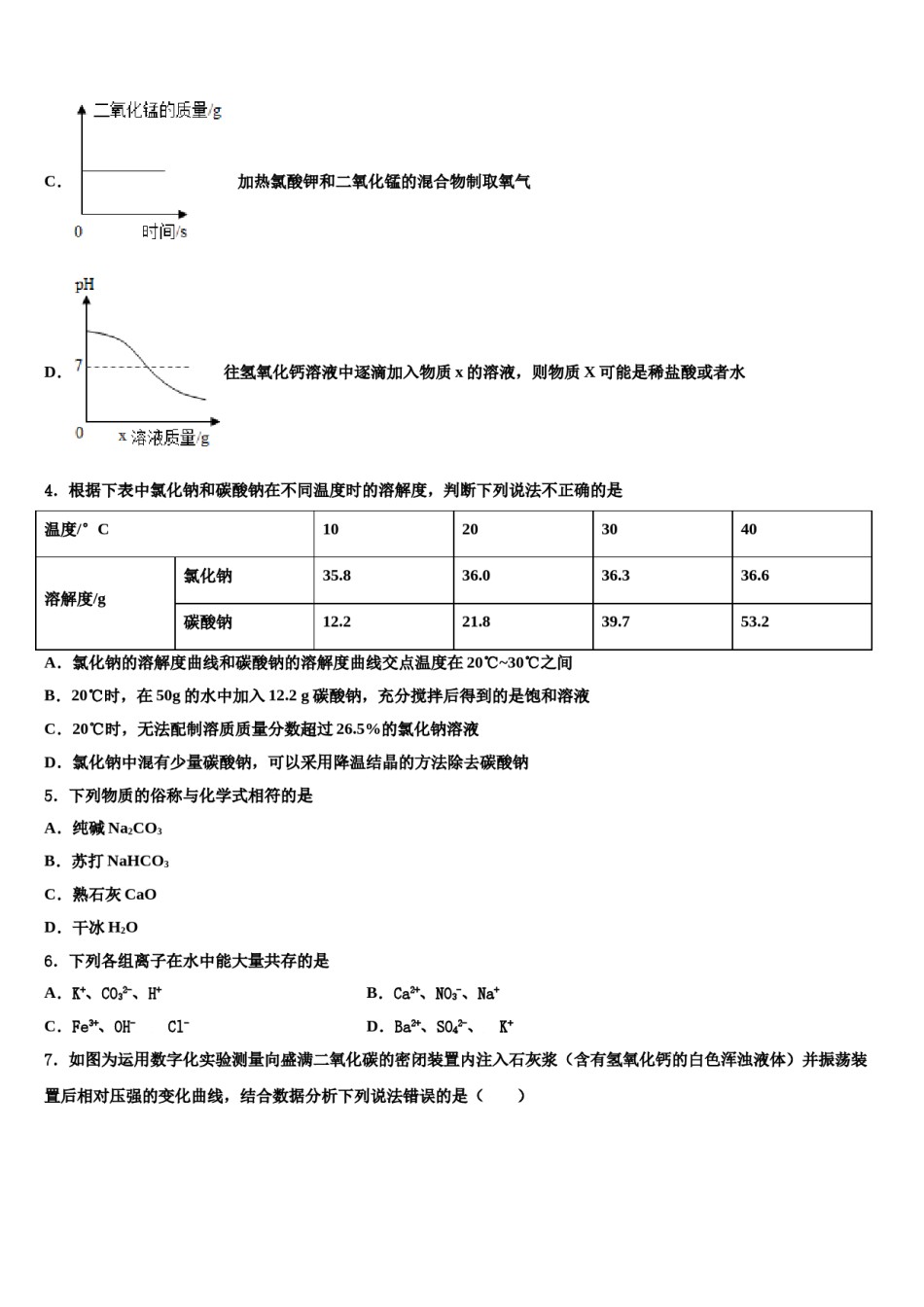 2024届湖北省麻城思源校中考二模化学试题含解析.doc_第2页