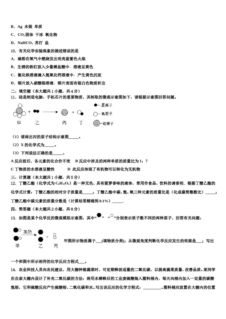 2024届湖南省新化县重点名校中考化学全真模拟试卷含解析.doc_第3页