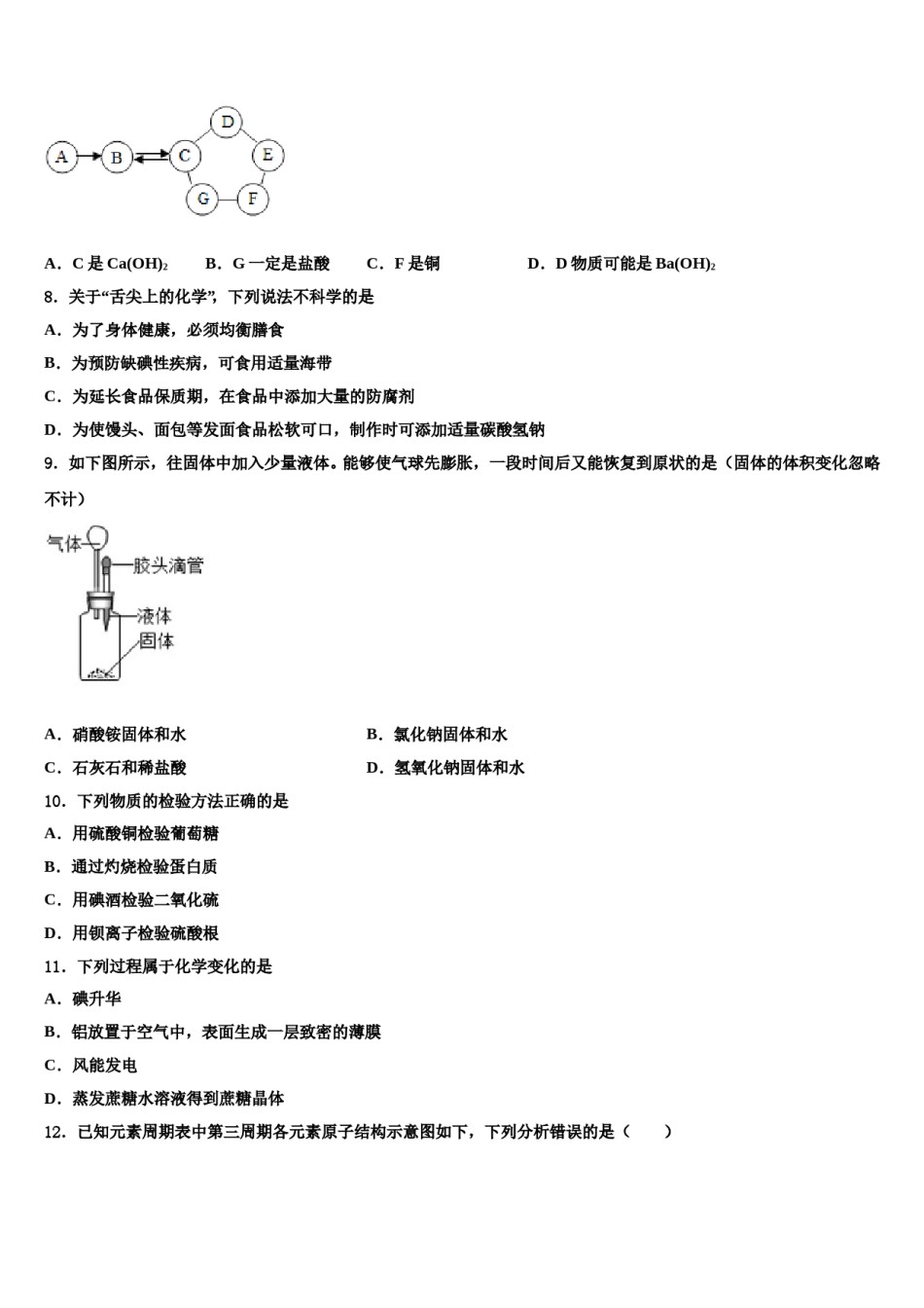 2024届湖南省汉寿县中考猜题化学试卷含解析.doc_第3页