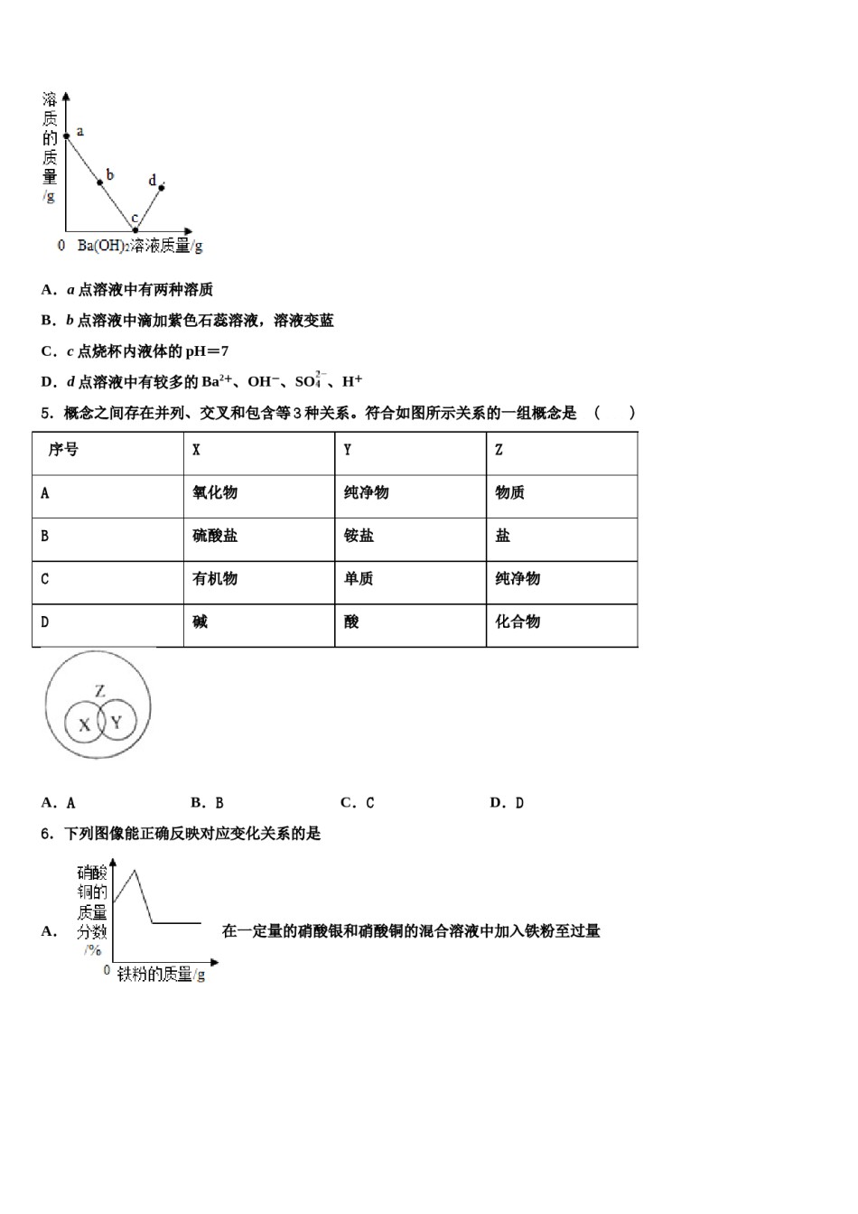 2024届湖南省湘西州重点中学中考适应性考试化学试题含解析.doc_第2页