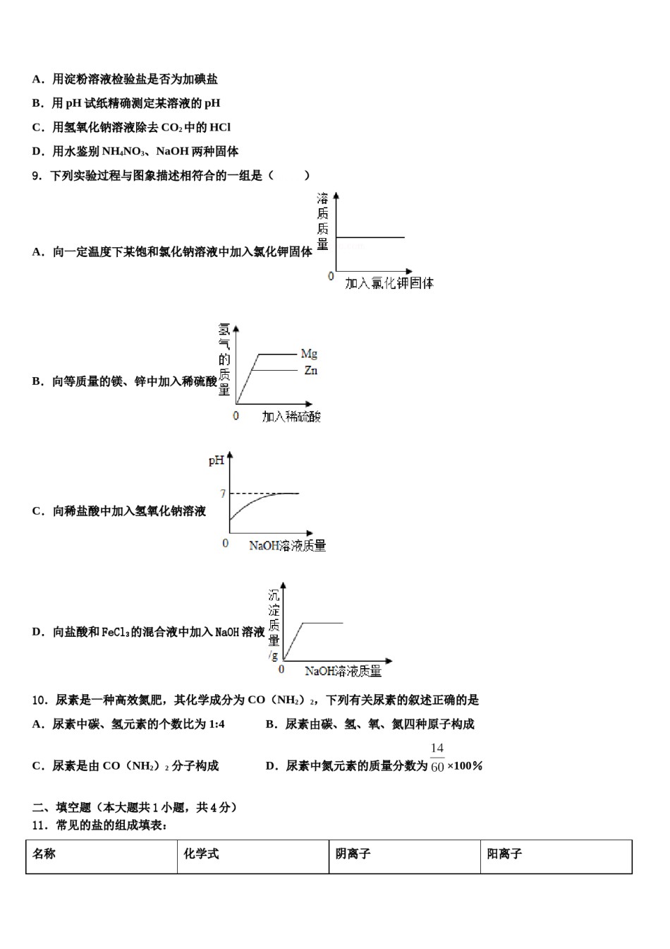 2024届甘肃省临洮县重点达标名校中考化学全真模拟试卷含解析.doc_第3页