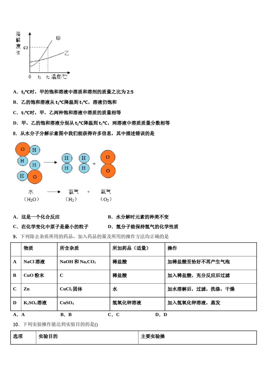 2024届甘肃省兰州市联片中考五模化学试题含解析.doc_第2页