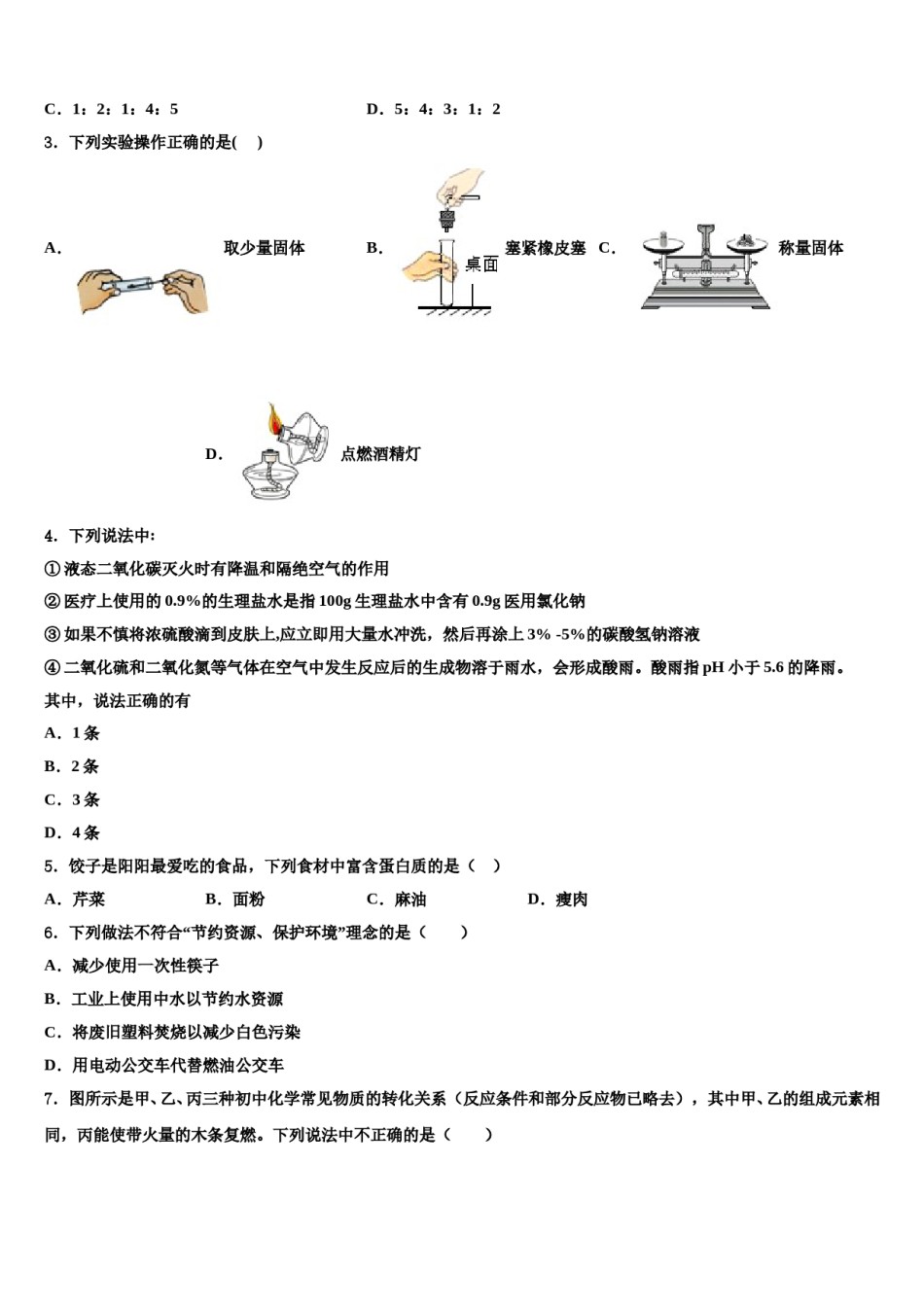2024届甘肃省定西市临洮县中考冲刺卷化学试题含解析.doc_第2页