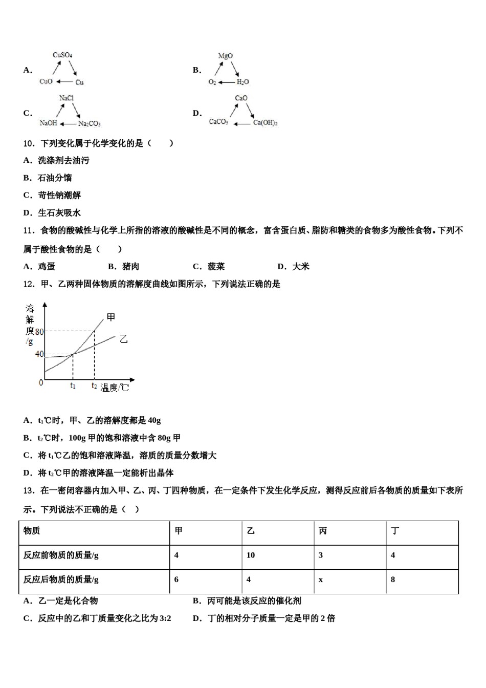 2024届甘肃省平凉崆峒区重点达标名校中考化学模拟精编试卷含解析.doc_第3页