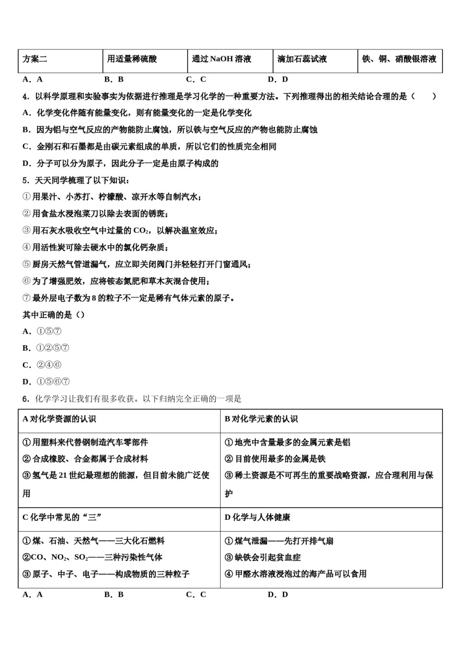 2024届甘肃省平凉市崇信县中考化学猜题卷含解析.doc_第2页